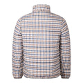 Beige - Back - Aquascutum Mens Checked Mock Neck Active Padded Jacket
