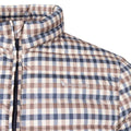Beige - Side - Aquascutum Mens Checked Mock Neck Active Padded Jacket