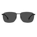 Dark Ruthenium-Grey - Front - Hugo Boss Mens Rectangle Sunglasses