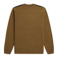 Brown-Black-White - Back - Fred Perry Mens Textured Panel Sweatshirt
