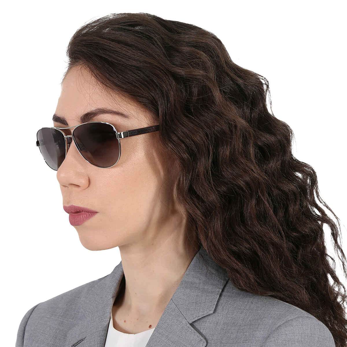 Silver - Pack Shot - Kate Spade Womens-Ladies Fara Pilot Sunglasses