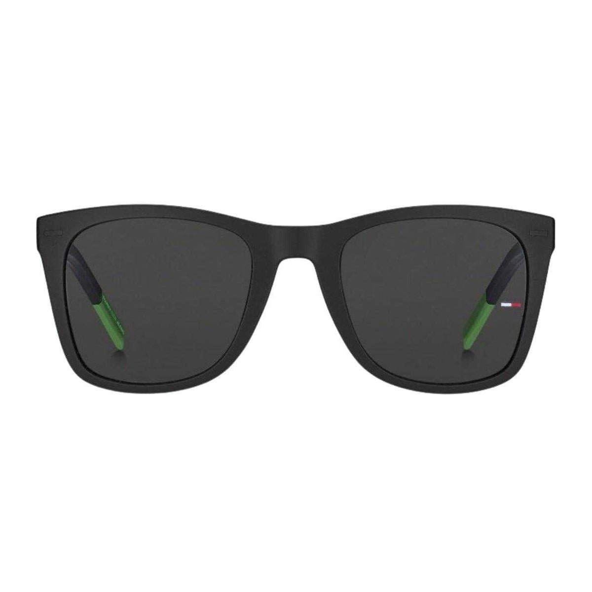 Matt Black-Green - Back - Tommy Hilfiger Unisex Adult TJ 0040-S 7ZJ Sunglasses