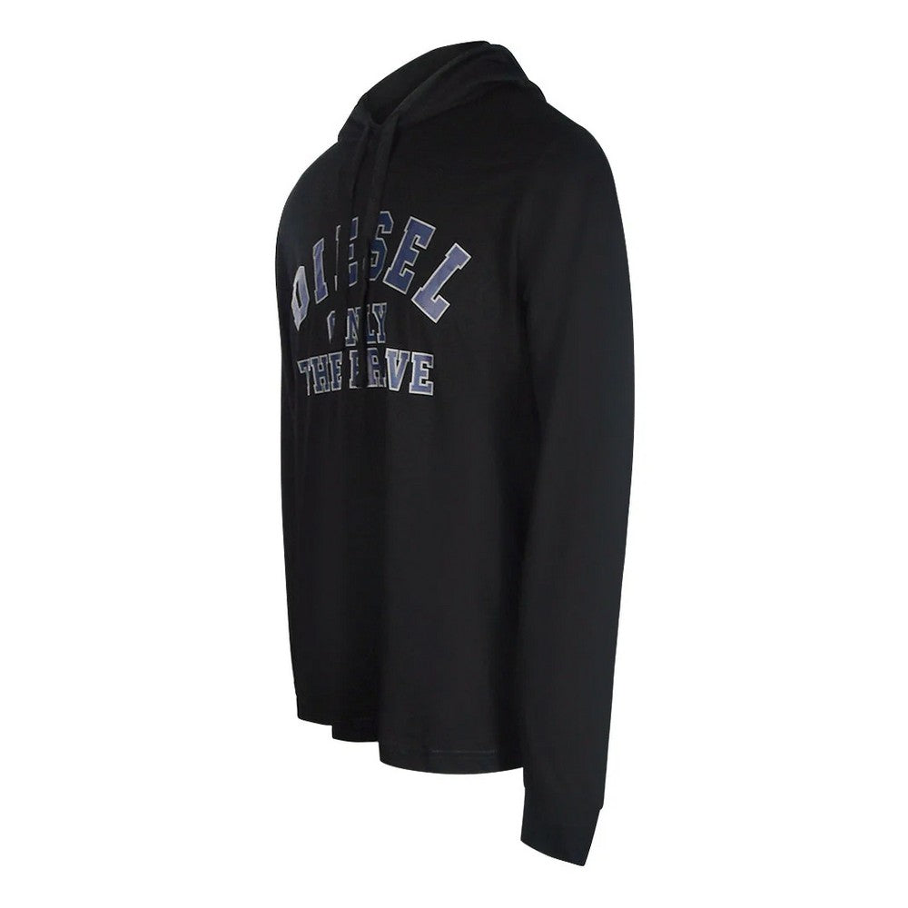 Black - Side - Diesel Unisex Adult The Brave Logo Hoodie