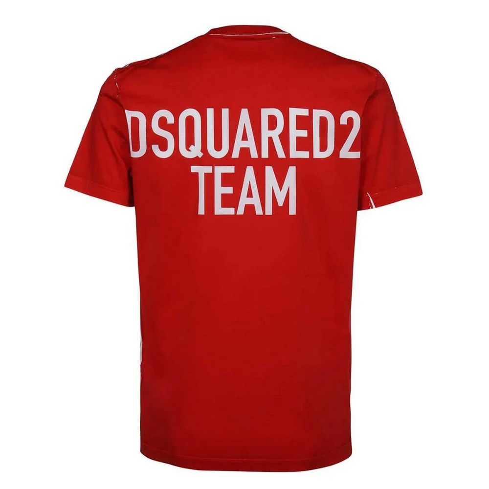 Red - Back - Diesel Unisex Adult Team Logo Cool Fit T-Shirt