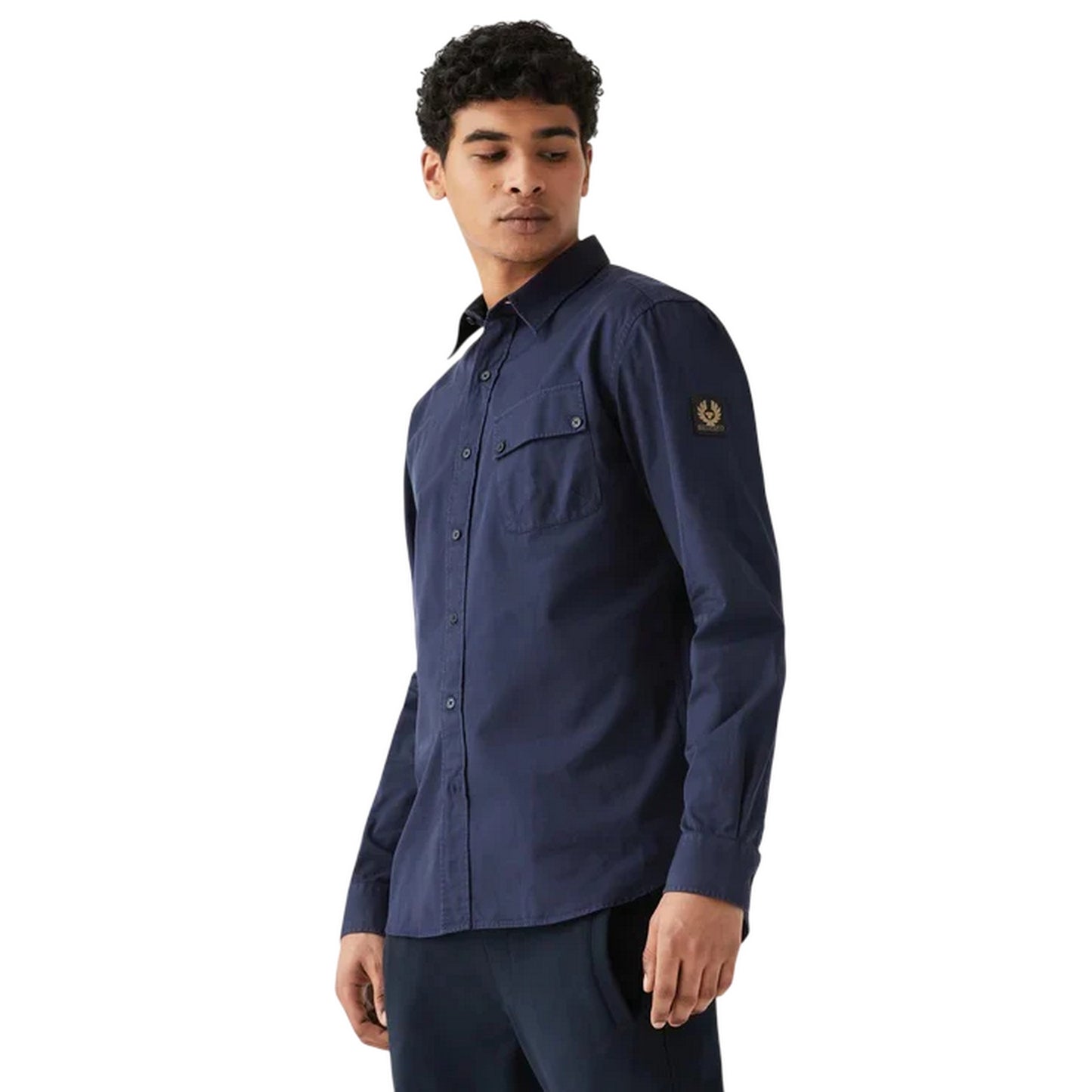 Deep Navy - Pack Shot - Belstaff Mens Pitch Shirt