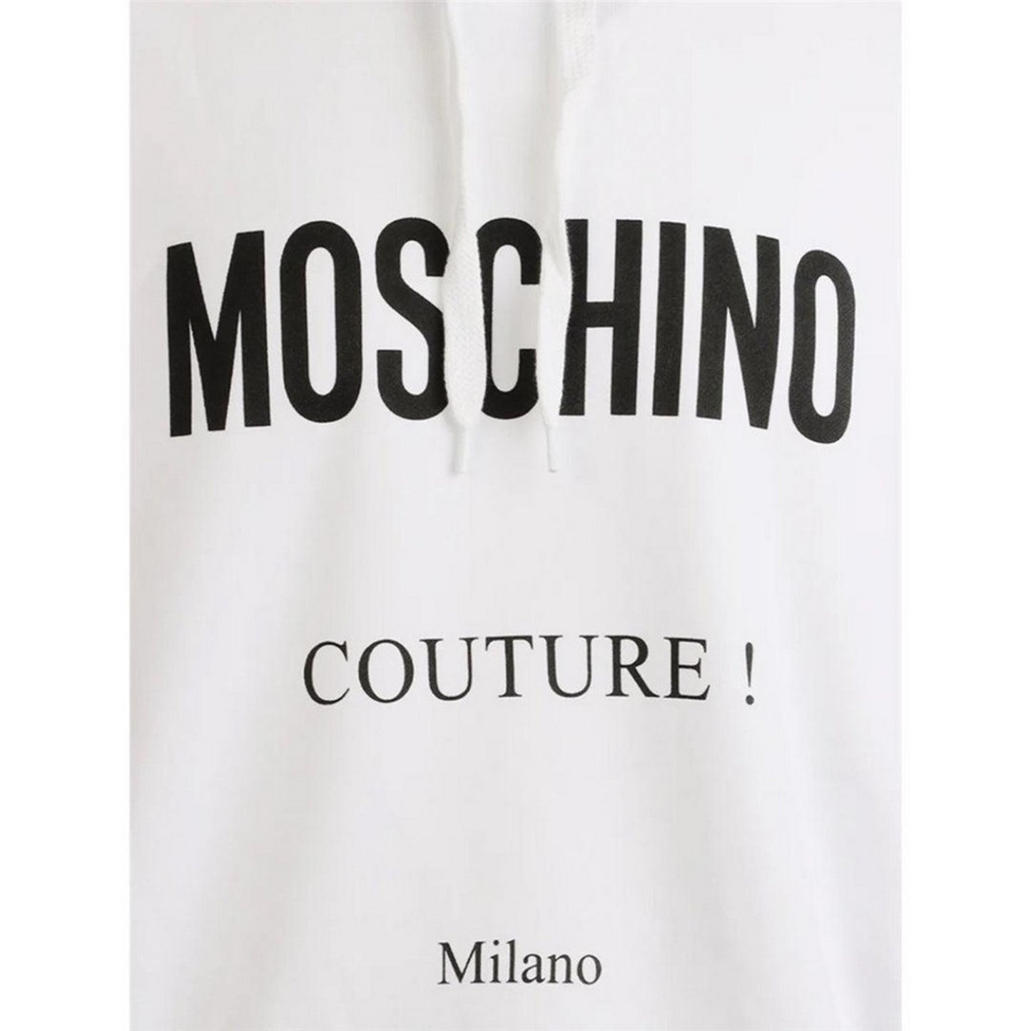White - Side - Moschino Unisex Adult Couture Milano Hoodie