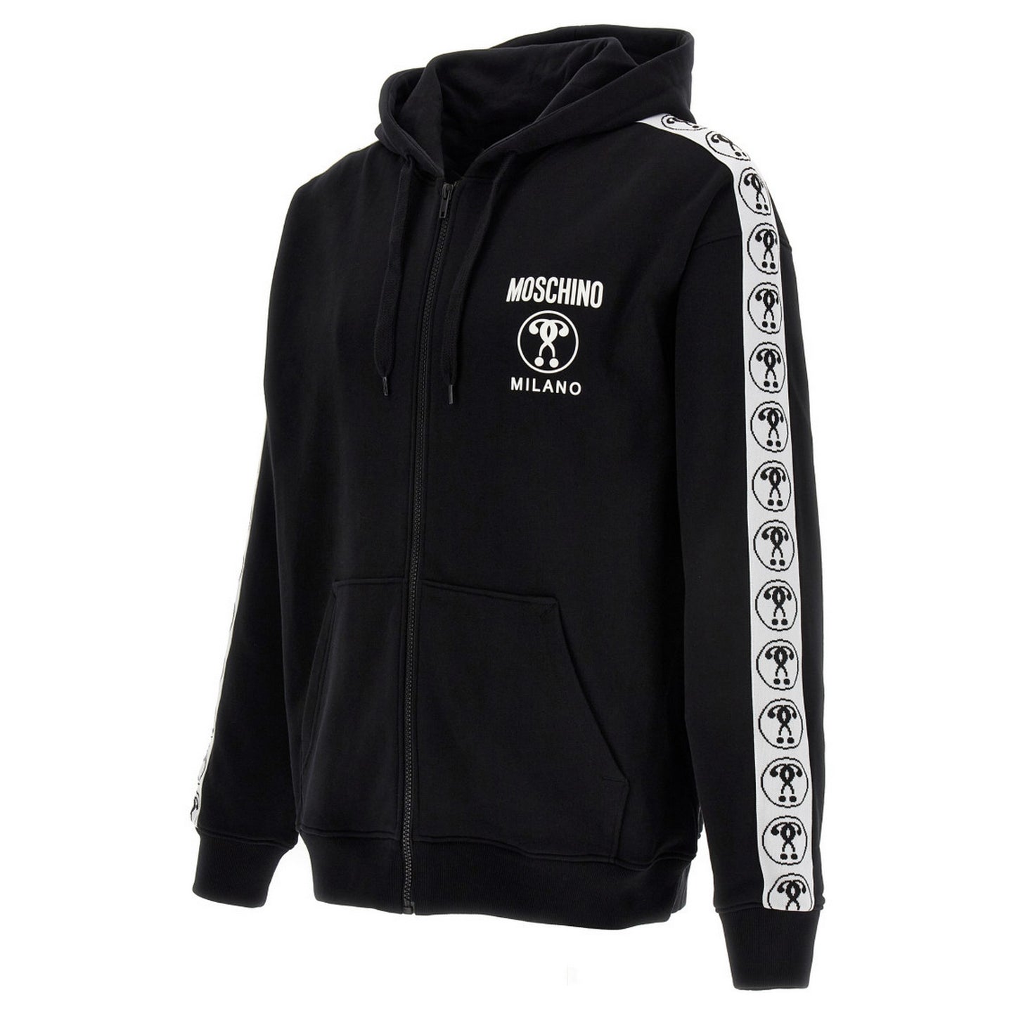 Black - Lifestyle - Moschino Mens Question Mark Logo Hoodie