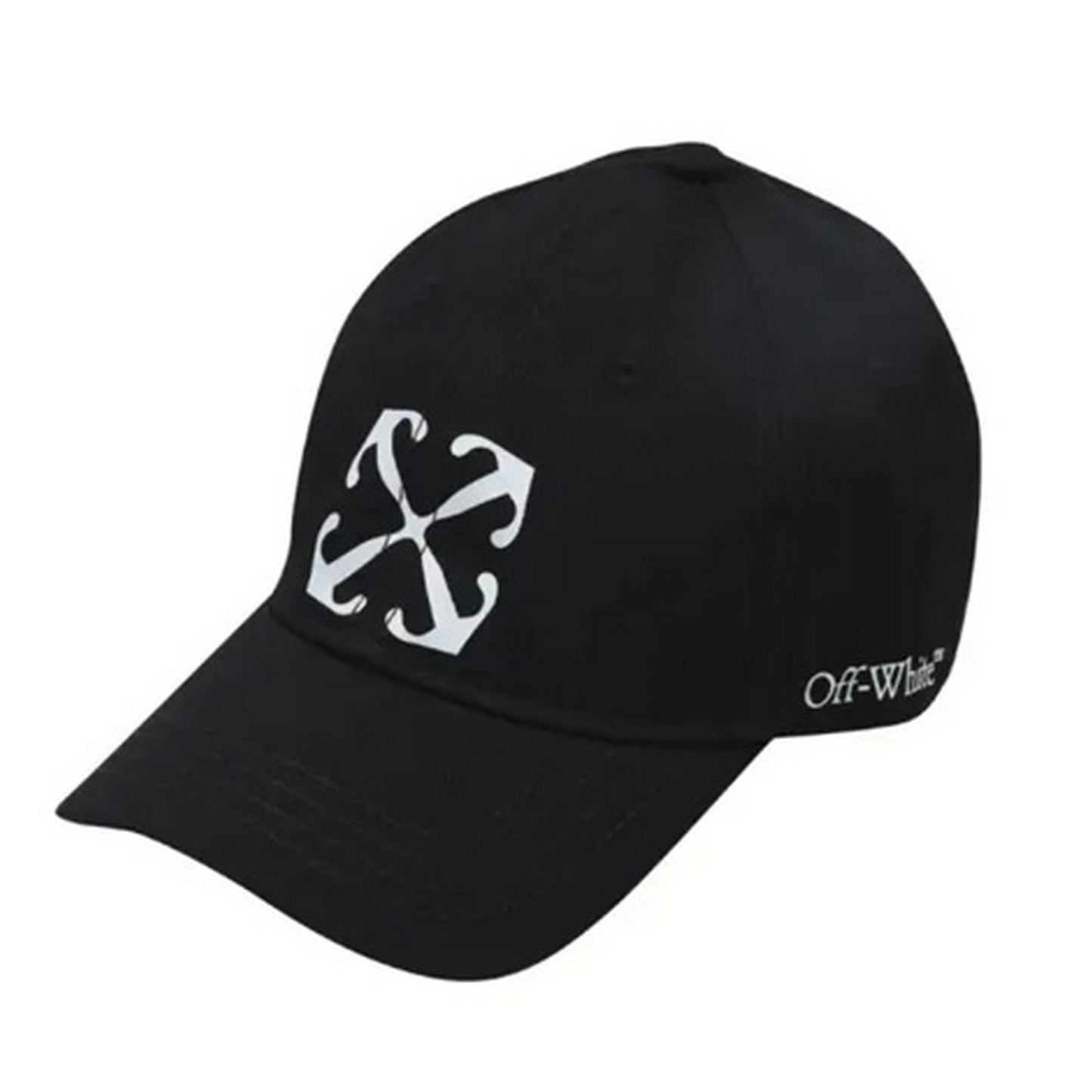 Black - Side - Off-White Arrow Cotton Baseball Cap