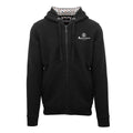 Black - Front - Aquascutum Mens Signature Embossed Full Zip Hoodie