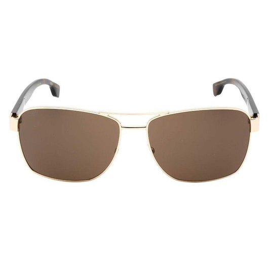 Havana Brown-Gold - Front - Hugo Boss Mens Sunglasses