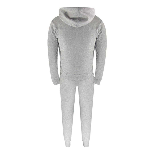 Grey - Back - Aquascutum Mens Full Zip Tracksuit Set