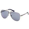 Blue-Gunmetal - Pack Shot - Guess Mens Logo Matte Sunglasses