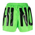 Bright Green - Back - Moschino Mens Logo Swim Shorts