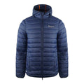 Navy Blue - Front - Aquascutum Mens London Quilted Logo Jacket