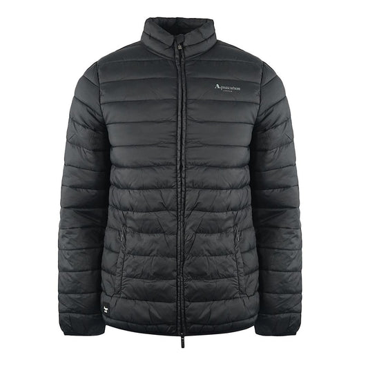 Black - Front - Aquascutum Mens Logo Padded Jacket
