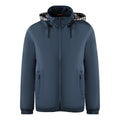 Navy - Front - Aquascutum Mens Plain Lightweight Hidden Hood Jacket