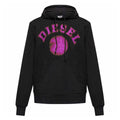 Black - Front - Diesel Mens Distorted Hoodie