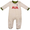 White-Navy Blue - Front - Tottenham Hotspur FC Baby 2022-23 Sleepsuit