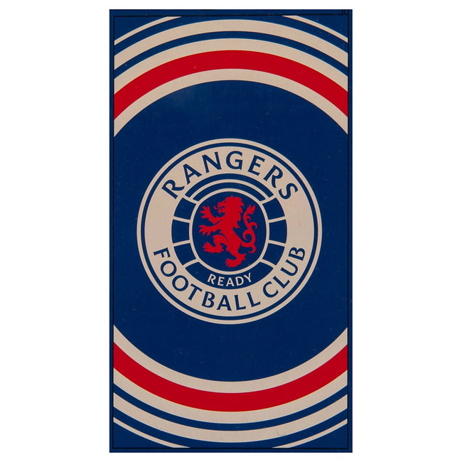 Blue-White-Red - Front - Rangers FC Crest Beach Towel