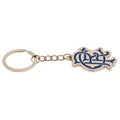 Blue-White - Back - Rangers FC Scroll Crest Keyring