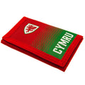 Red-Green - Front - FA Wales Cymru Crest Nylon Wallet