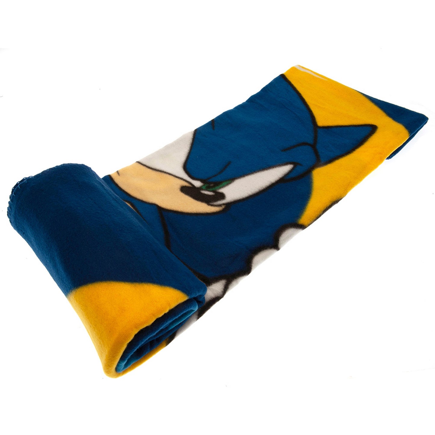 Blue-Yellow - Back - Sonic The Hedgehog Fleece Blanket