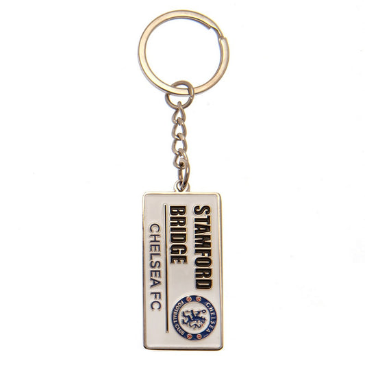 White - Front - Chelsea FC Street Sign Keyring