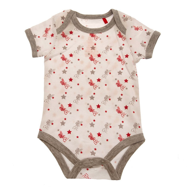 White-Grey - Side - Liverpool FC Baby Sleepsuit Set (Pack of 4)