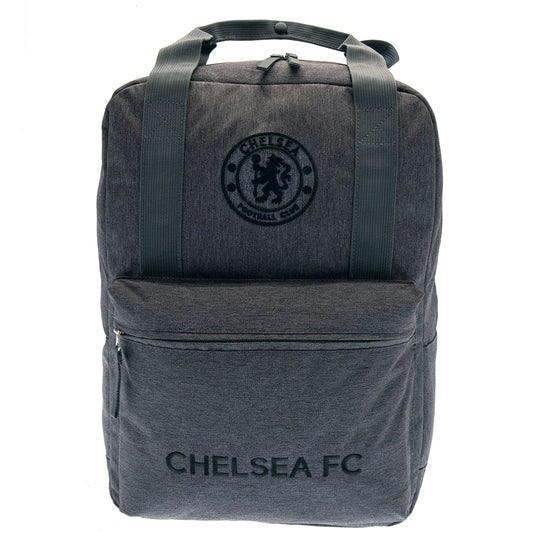 Black-Grey - Front - Chelsea FC Crest Backpack