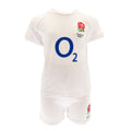 White - Front - England RFU Baby Home Kit T-Shirt & Shorts Set