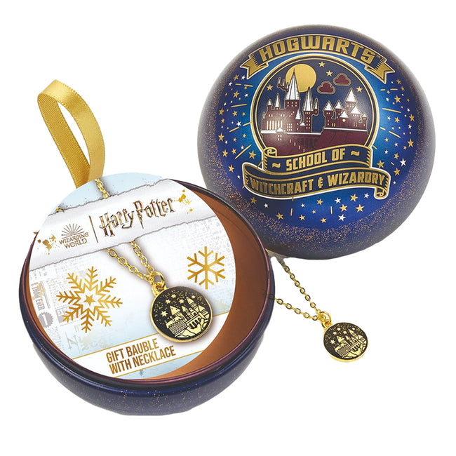 Royal Blue-Gold - Lifestyle - Harry Potter Hogwarts Castle Christmas Bauble