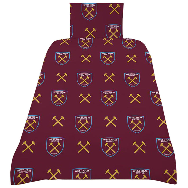 Maroon-Blue-Yellow - Back - West Ham United FC Reversible Duvet Set