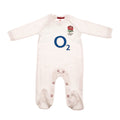 White-Red - Front - England RFU Baby 2023-2024 Sleepsuit