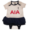 White-Navy - Front - Tottenham Hotspur FC Baby Tutu Skirt Bodysuit