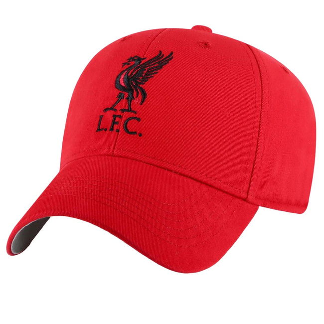 Red-Black - Front - Liverpool FC Childrens-Kids Crest Cap