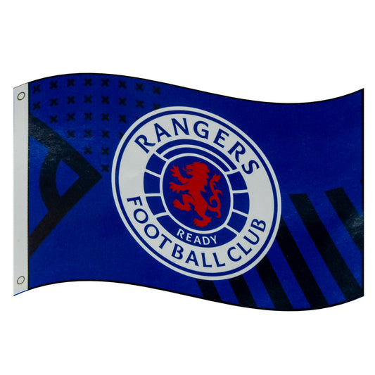 Royal Blue-White-Red - Front - Rangers FC Classic Crest Flag