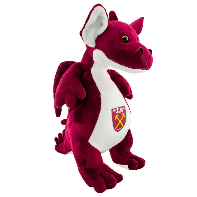 Claret-White - Back - West Ham United FC Dragon Plush Toy