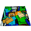 Blue-Multicoloured - Front - Minecraft Fleece Characters Blanket