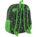 Black-Green - Back - Minecraft Childrens-Kids Creeper Backpack