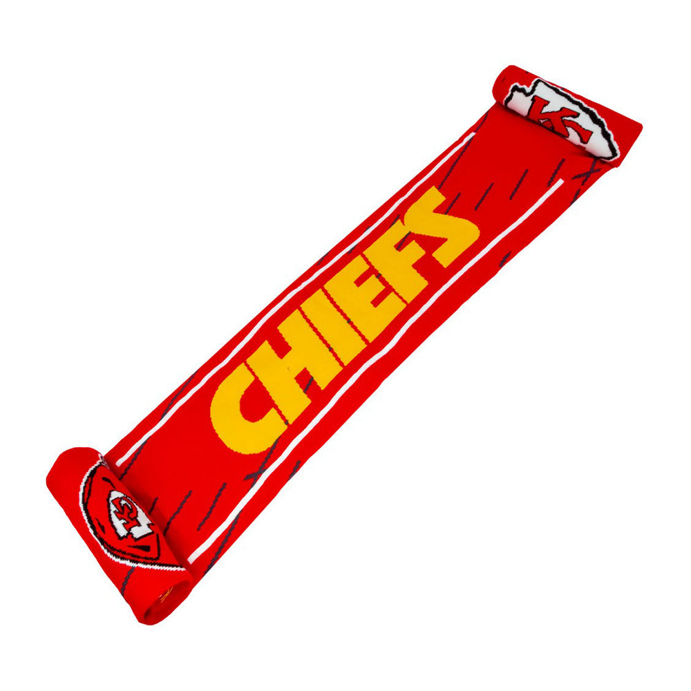 Red-Gold-White - Side - Kansas City Chiefs Jacquard Winter Scarf