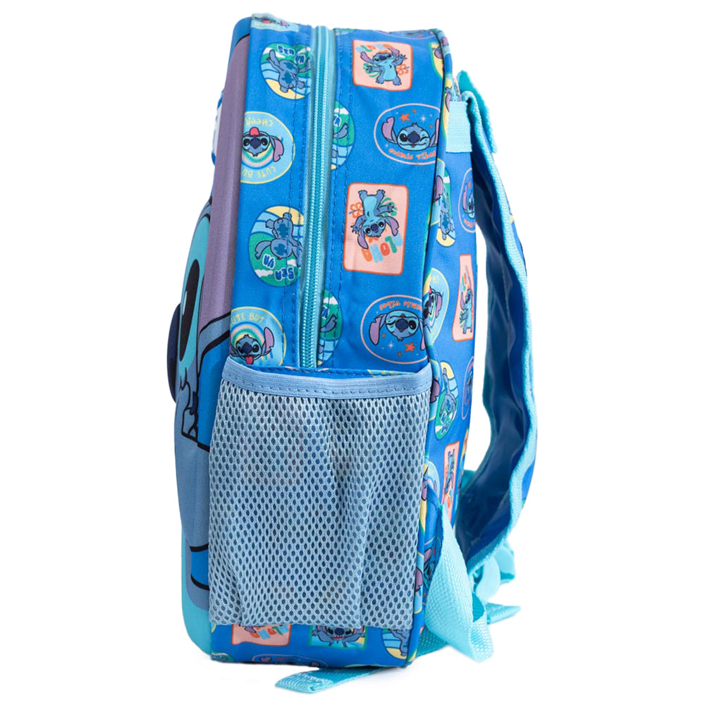 Blue-White - Back - Lilo & Stitch Childrens-Kids Backpack