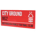 Red - Side - Nottingham Forest FC City Ground Street Sign