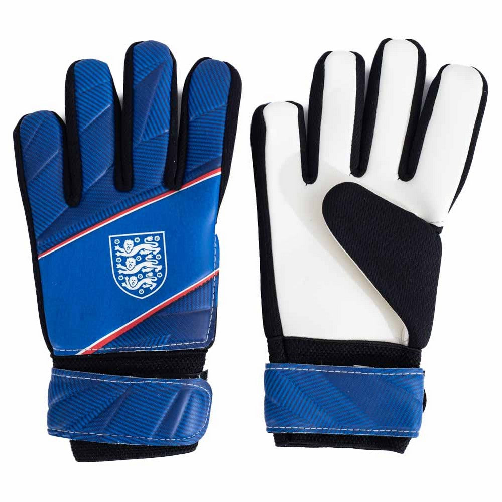 Blue-Black-Red - Back - England FA Childrens-Kids Fuse Crest Goalkeeper Gloves