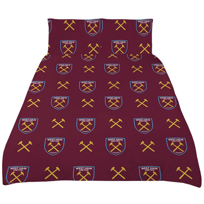 Blue-Maroon-Gold - Back - West Ham United FC Split Duvet Cover Set