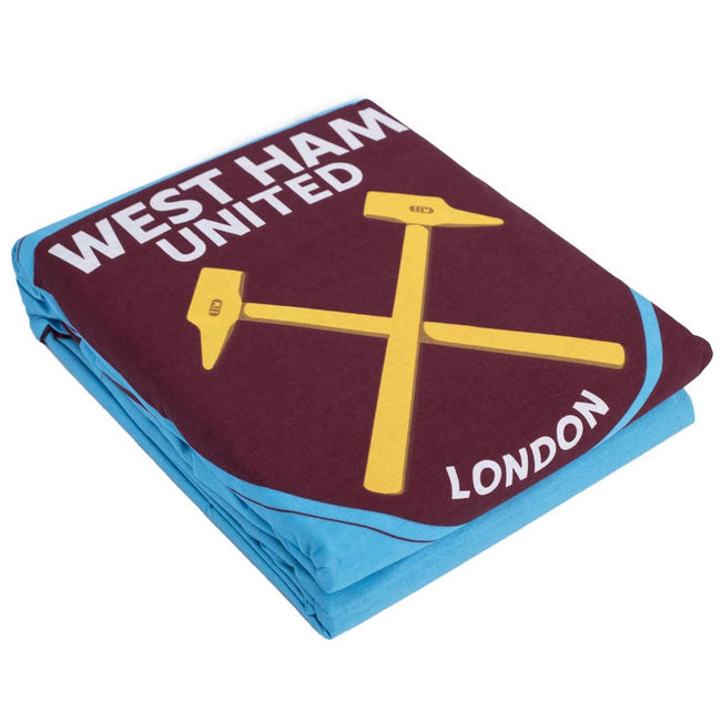 Blue-Maroon-Gold - Side - West Ham United FC Split Duvet Cover Set
