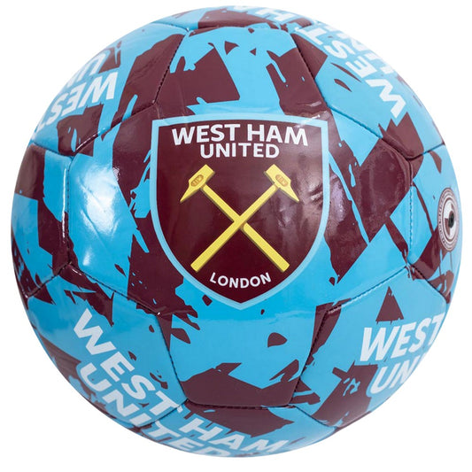 Sky Blue-Claret - Front - West Ham United FC Graffiti Football