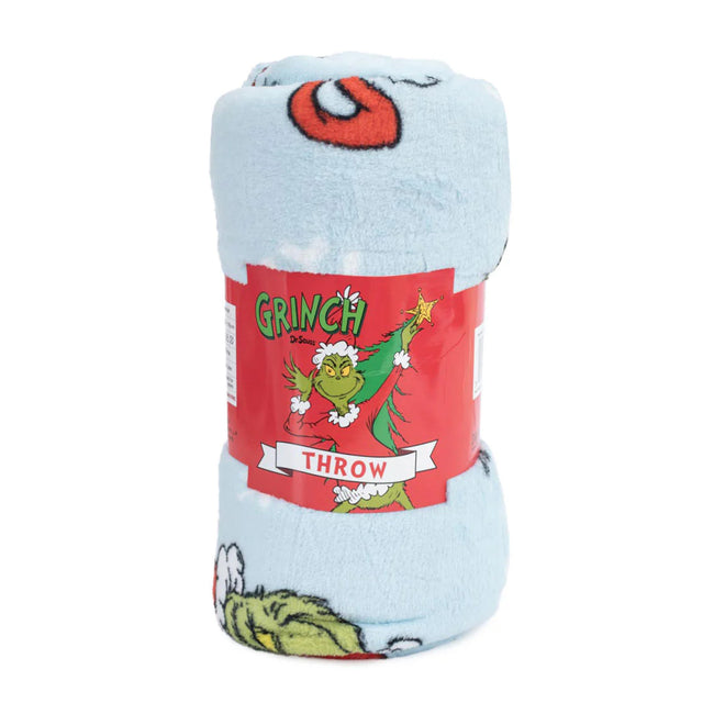 Blue-Red-Green - Side - The Grinch Fleece Blanket