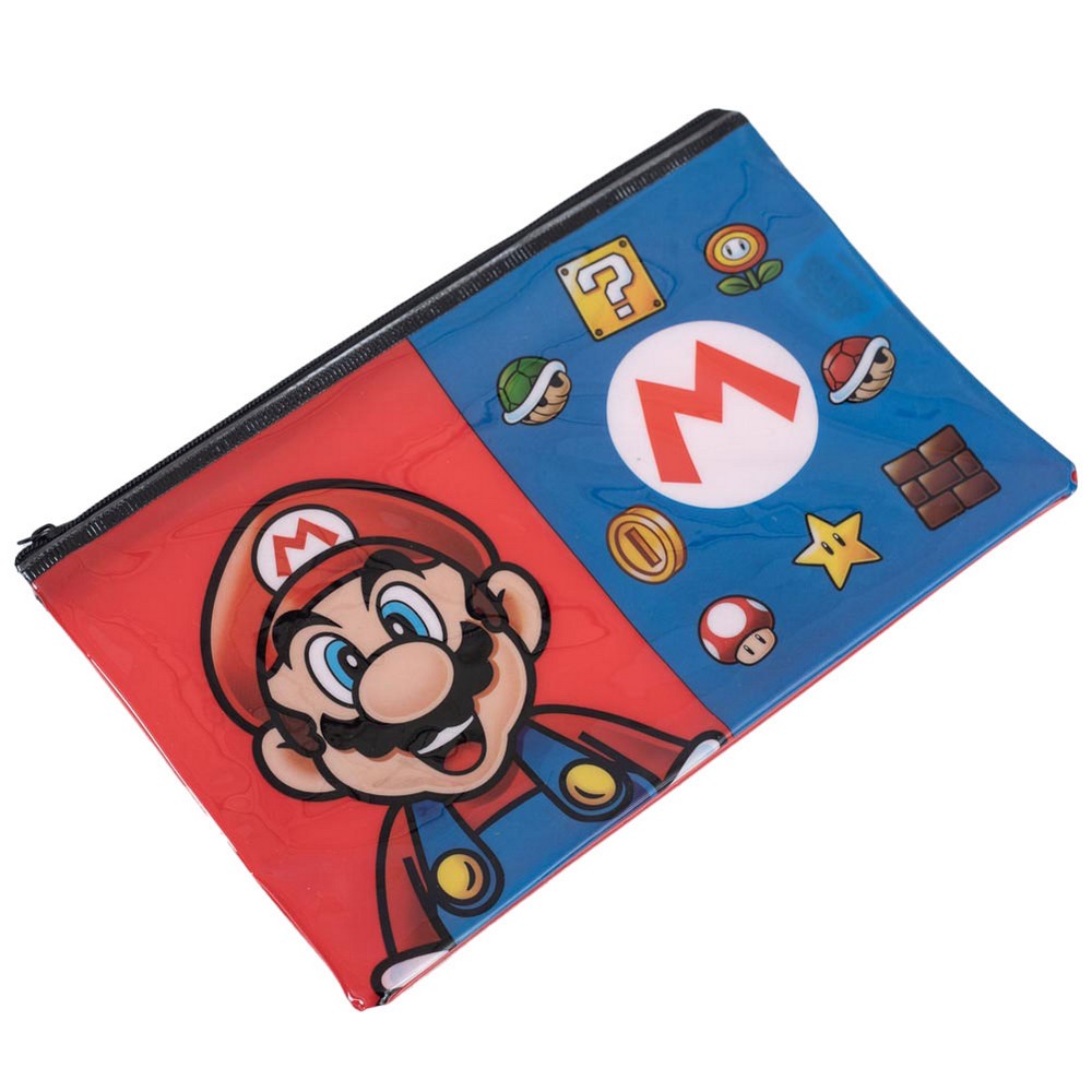 Blue-Red - Back - Super Mario Essential Pencil Case