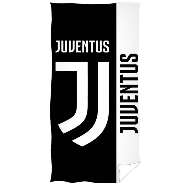 Black-White - Front - Juventus FC Crest Beach Towel