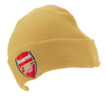 Gold - Back - Arsenal FC Turned Up Cuff Beanie